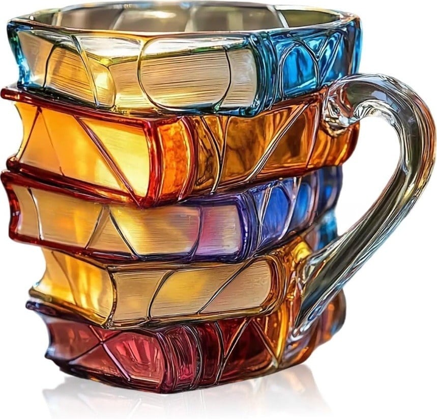 Mugg med målad bok