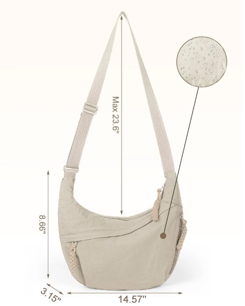 đ„Modern axelremsvĂ€ska i nylon i enfĂ€rgad designđ„