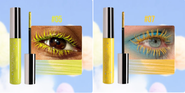Färgglad Glittermascara