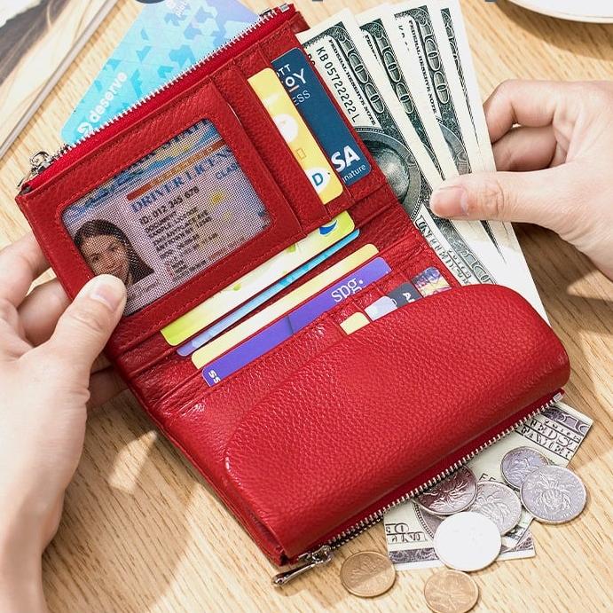 ⏰Unisex myntväska i rfid-kvalitet i kohud🔥