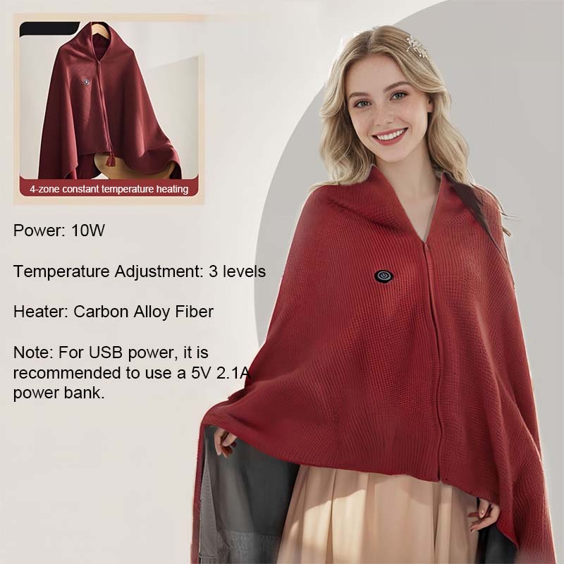 USB-bärbar tvättbar värmande filt