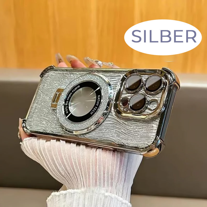 Vattenripplande mobilskal/skyddsfodral med magnetstativ och airbagskydd för fyra hörn