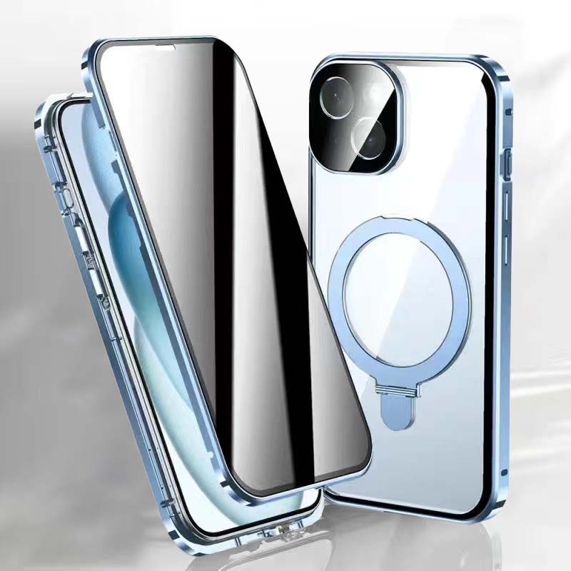 Magnetiskt fäste i metall för mobiltelefon (dubbelsidigt heltäckande)