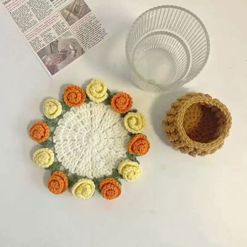 Kreativ bukett med rosor i ull☕🌹