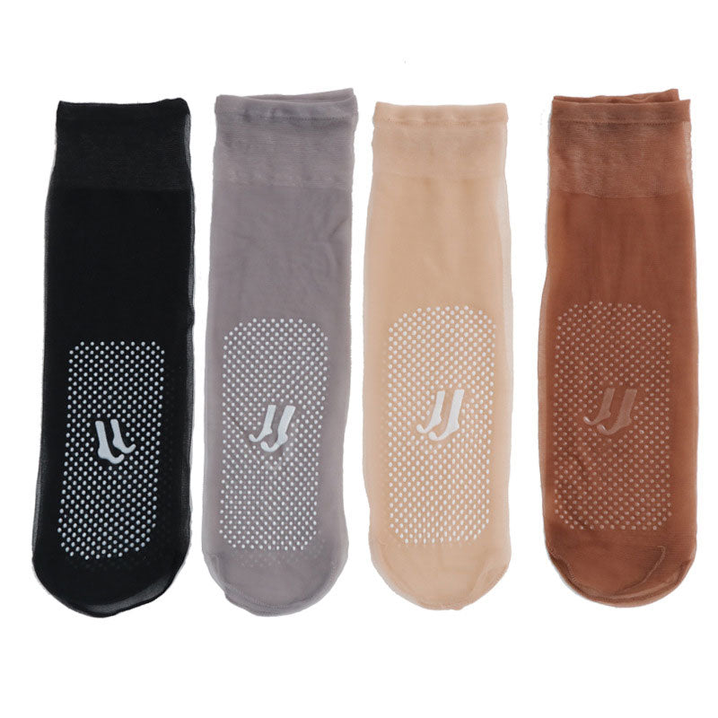 Osynliga halkfria kristallstrumpor