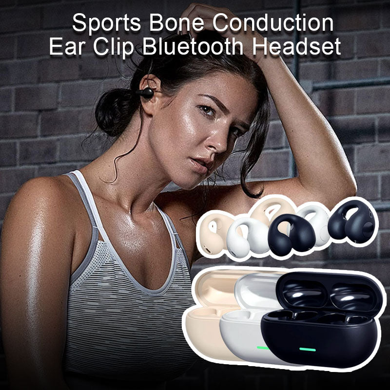 đ«Bluetooth-headset med öronklĂ€mma för sport benledningđ§