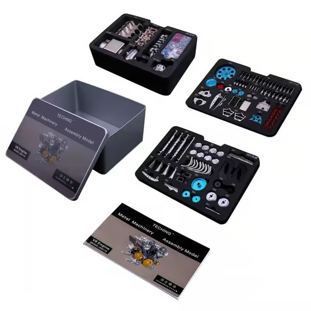 đKampanjens sista dag - 49% rabatt đ 8-cylindrig bilmotor i fullmetallmodell (3 Ă„rs garanti)