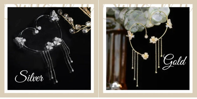 Butterfly Tassel Style Zirkonörhängen