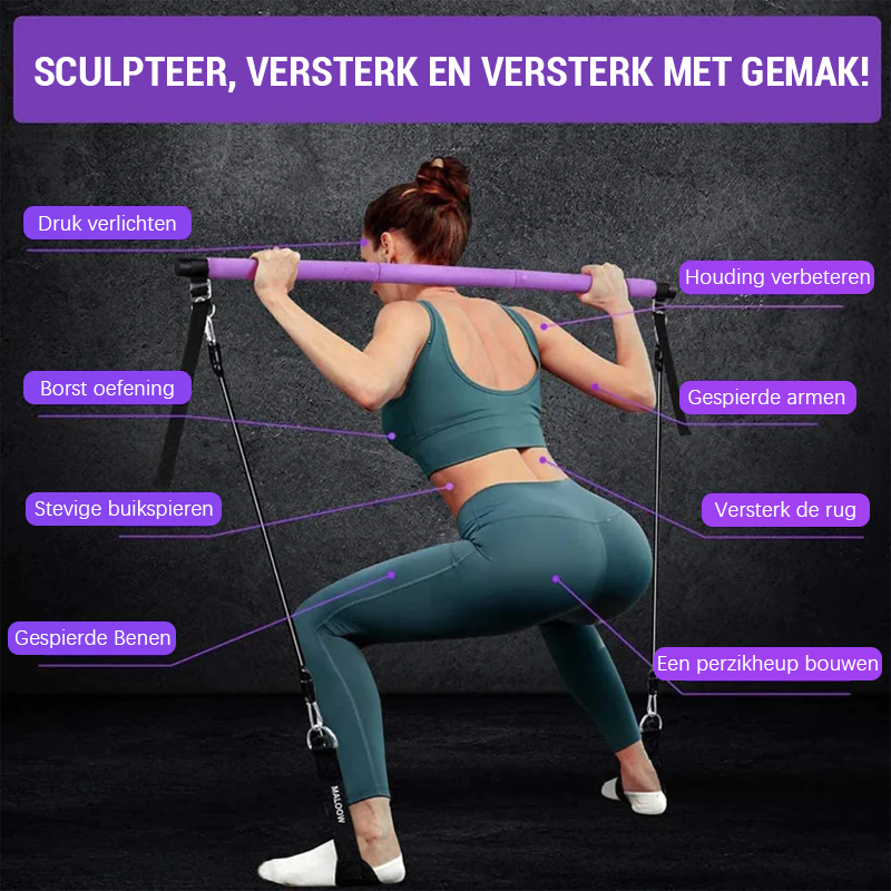 đ§ââïžđ„°Pilates Shaping Bar - Hemligheten bakom en perfekt kropp--đ„Varm försĂ€ljningđ„/Pilatesbar multifunktionell fitnessbar