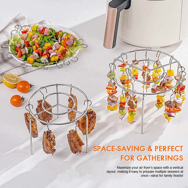 đ„ GrillspettstĂ€ll för luftfryser | 360° jĂ€mn tillagning, krispigt och saftigt! đą