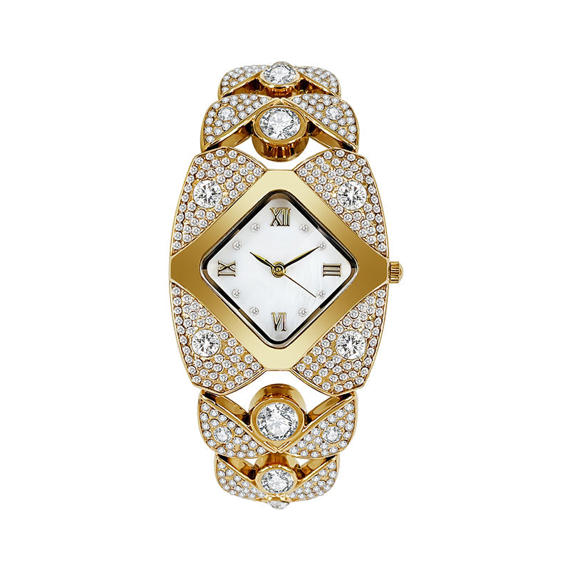 Damklocka I Retrostil Med Quartz-Motiv/Ladies' Retro-Style Quartz Watch