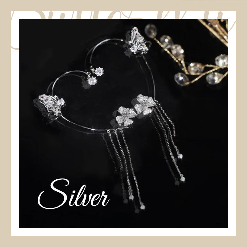 Butterfly Tassel Style Zirkonörhängen