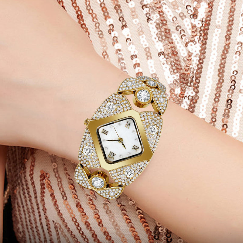 Damklocka I Retrostil Med Quartz-Motiv/Ladies' Retro-Style Quartz Watch
