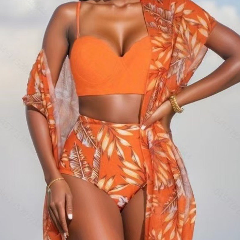 💛💛Bikiniset Med Lönnlövsmönster