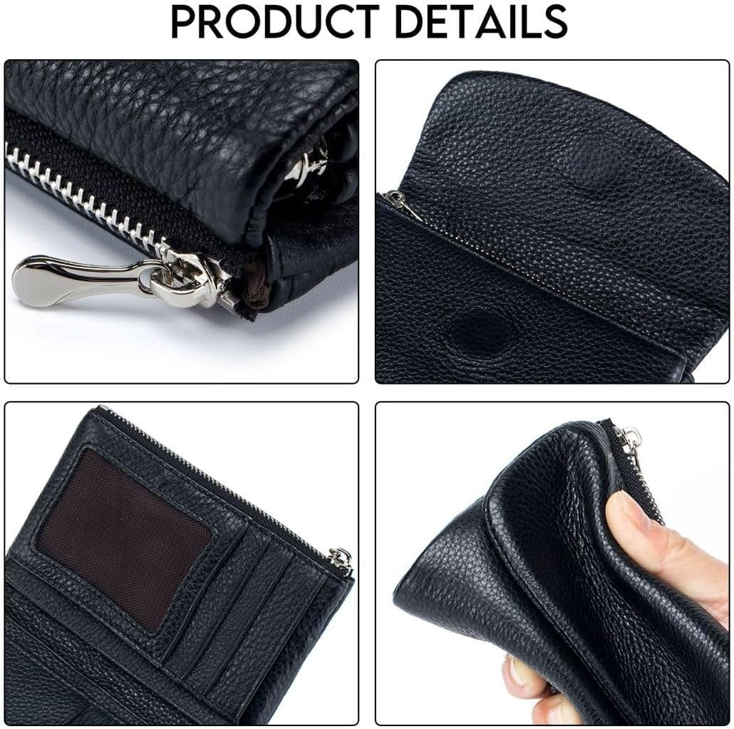 ⏰Unisex myntväska i rfid-kvalitet i kohud🔥