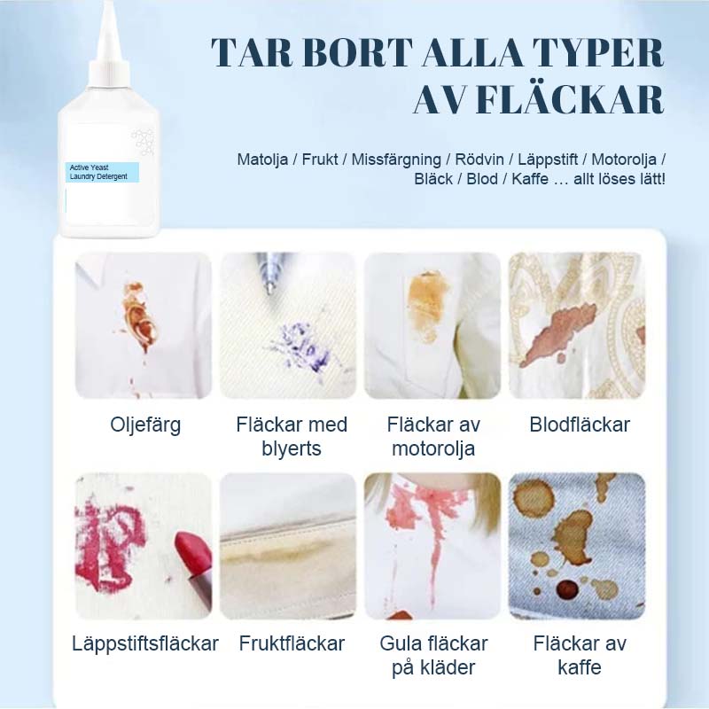 Aktivt enzymfläckborttagningsmedel | Klädrengöring och borttagning av oljefläckar
