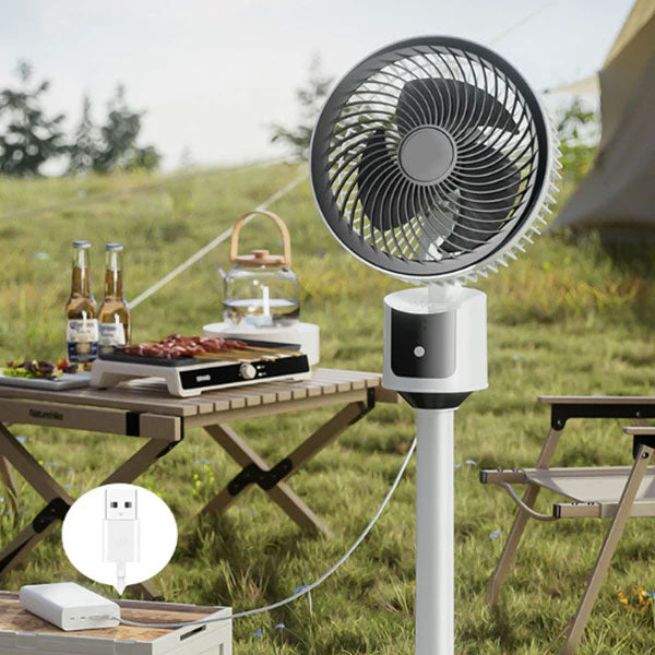 ❄️🔥USB-driven, tyst, energibesparande piedestalfläkt med luftflöde🍃