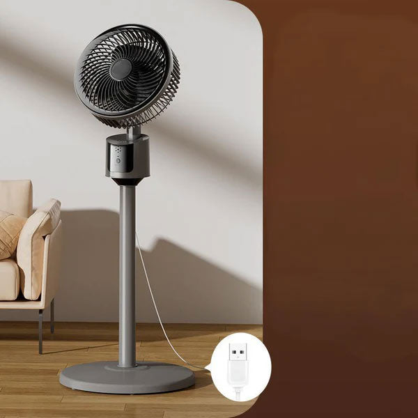❄️🔥USB-driven, tyst, energibesparande piedestalfläkt med luftflöde🍃