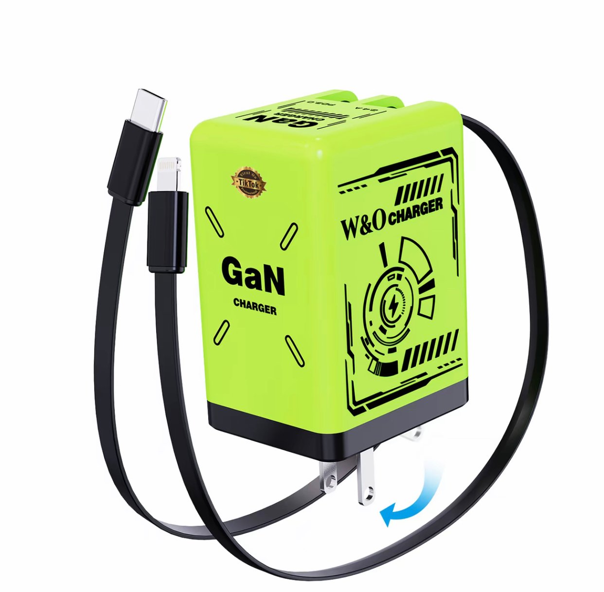 đ„W&O 2-i-1 GaN snabbladdare