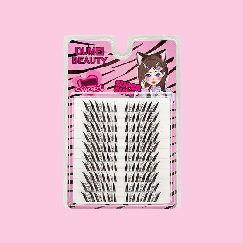 Naturliga segmenterade falska ögonfransar i Fox Style/Naturliga segmenterade falska ögonfransar i Fox Style