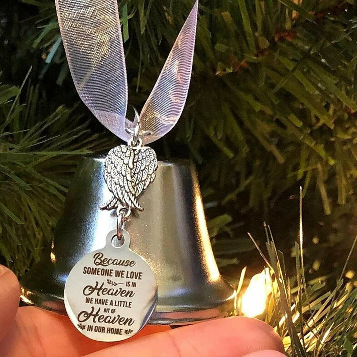Minnesmärke Ornament Ängel Vingar Klocka