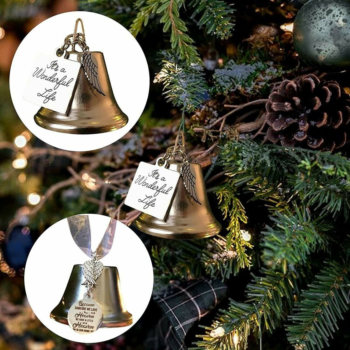 Minnesmärke Ornament Ängel Vingar Klocka