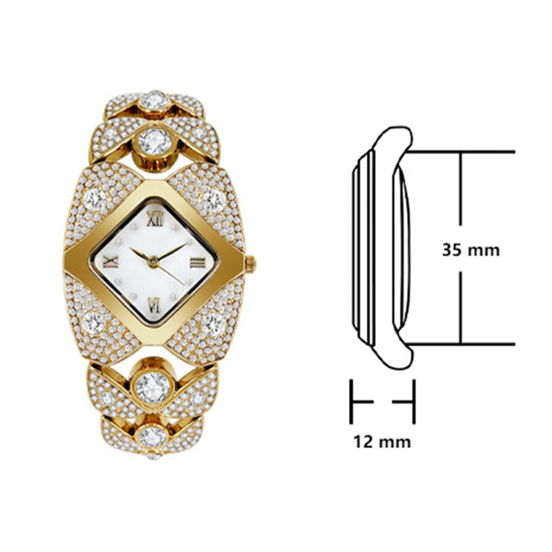 Damklocka I Retrostil Med Quartz-Motiv/Ladies' Retro-Style Quartz Watch