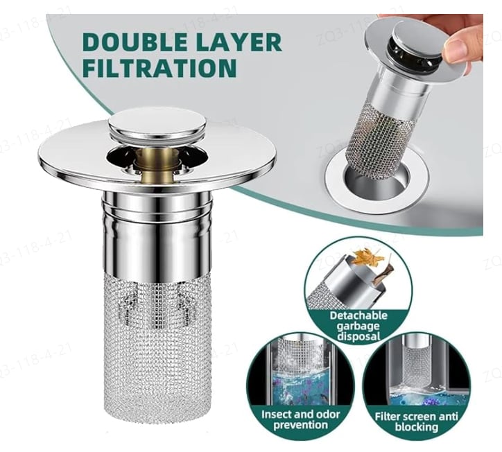 Isolera lukt och förhindra kackerlackor-Stainless Steel Floor Drain Filter