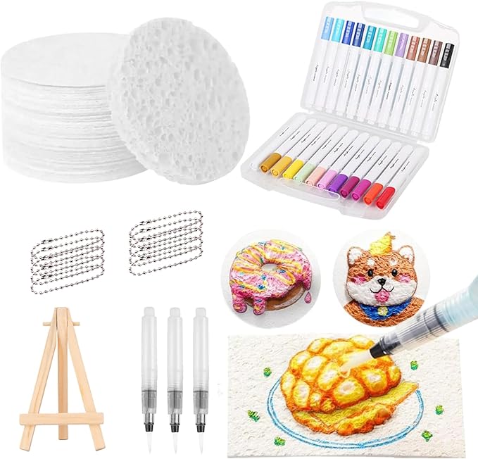 😃 Bra idé för sommaraktiviteter! - Kit för målning av textur av magiskt 3D-skum 🎨✨