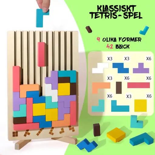 Patchwork Cube-spel i trä