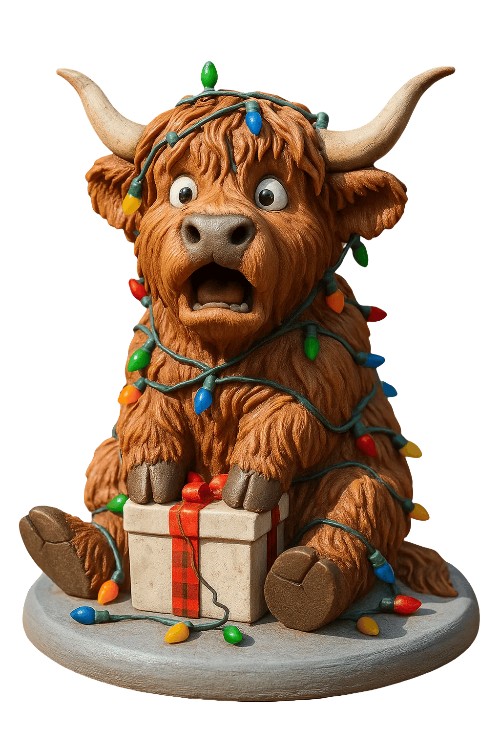 🐮Highland Cow Adventskalender 2025🎄 - 3D Handgemaakte Highland Koe Pop (24 stuks)
