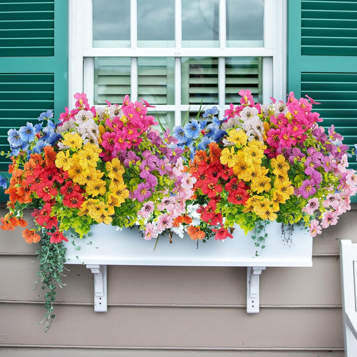 🌺UV-resistent färgglad konstgjord blomma💖