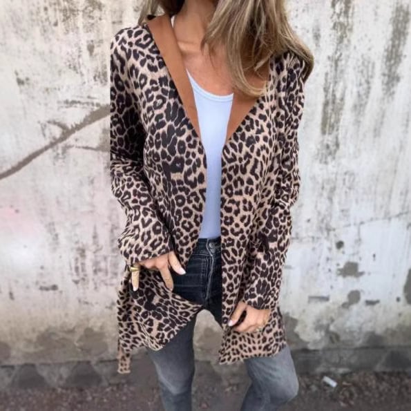 Leopardmönstrad Kofta Med Trenchcoat