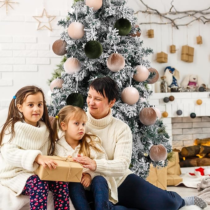 🎄Julgransdekorationer Sammetskula🎁