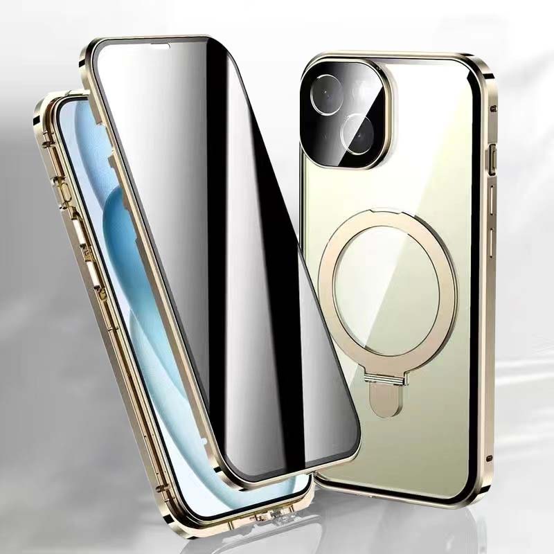 Magnetiskt fäste i metall för mobiltelefon (dubbelsidigt heltäckande)