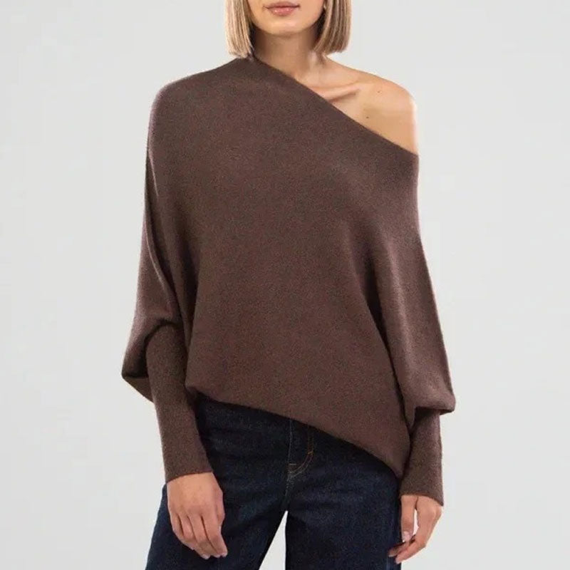 🌸Innovativa Asymmetriska Draperade Stickade Plagg