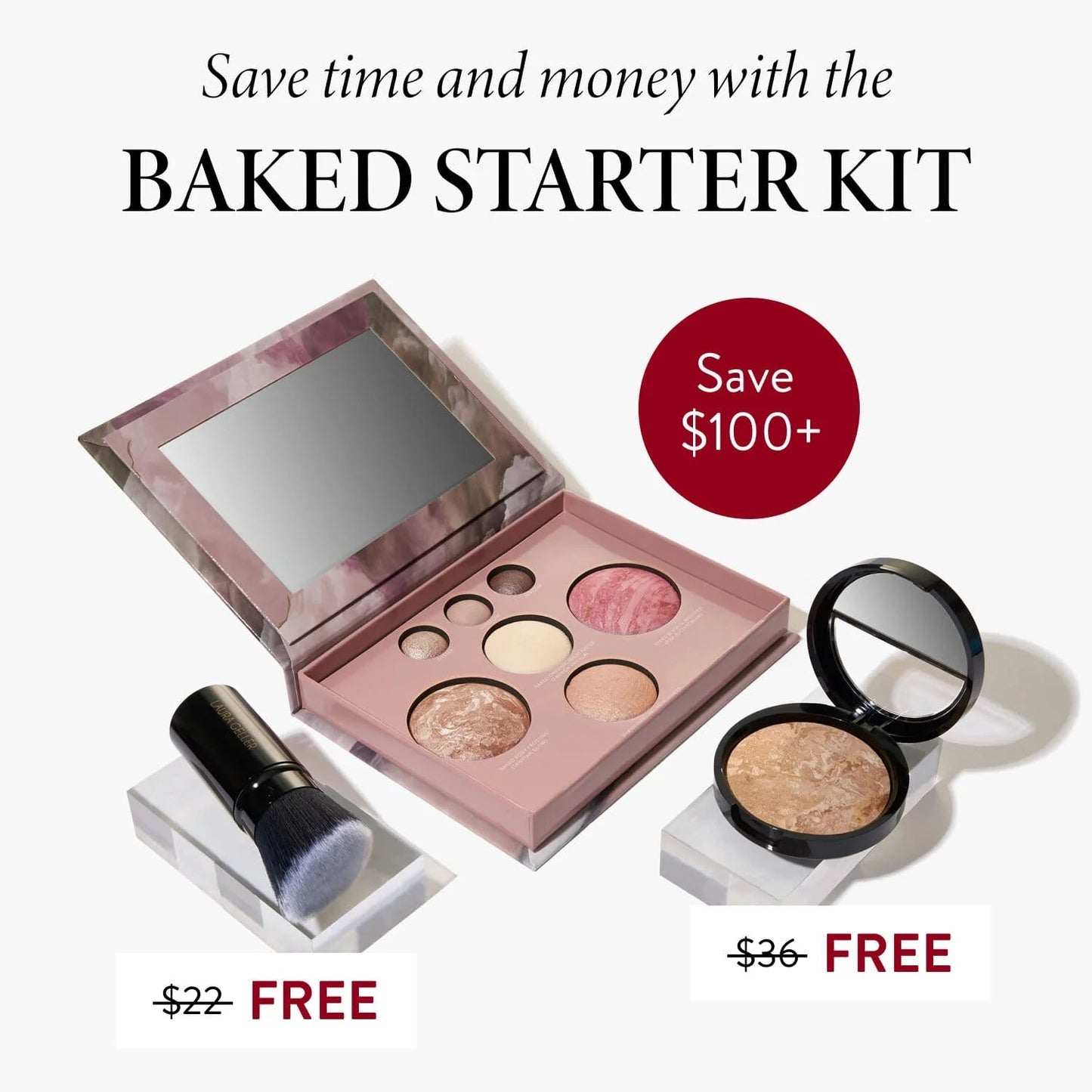 🔥Sista dagen Köp 1 Få 3 förpackningar💄Möt en delikat makeup-look och lås upp Baked Starter Kit (3PC)🥐