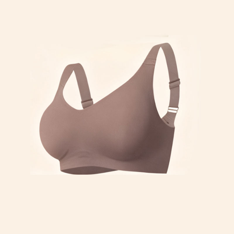 Sömlös och bygelfri sport-bh i stor storlek