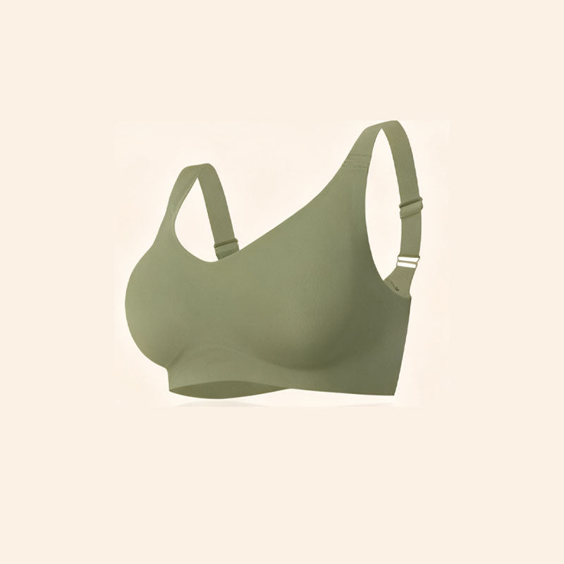 Sömlös och bygelfri sport-bh i stor storlek