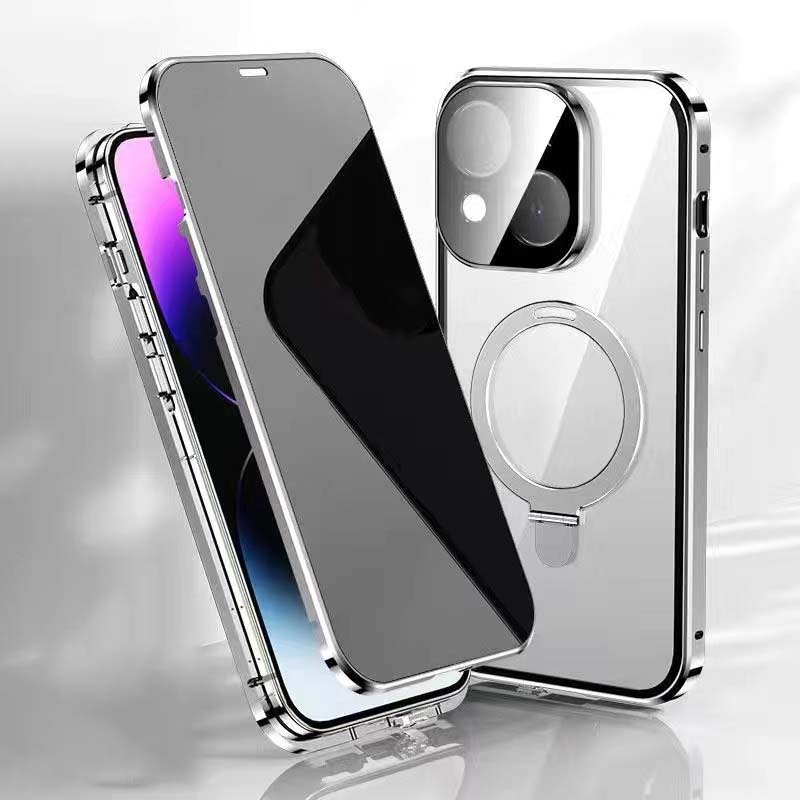 Magnetiskt fäste i metall för mobiltelefon (dubbelsidigt heltäckande)
