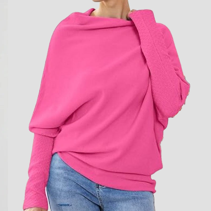 🌸Innovativa Asymmetriska Draperade Stickade Plagg