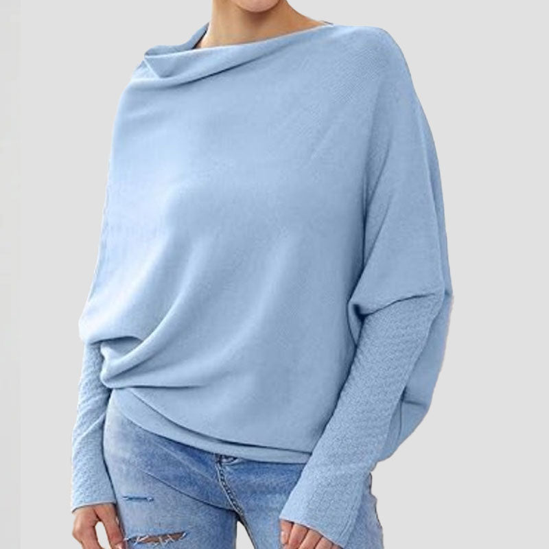 🌸Innovativa Asymmetriska Draperade Stickade Plagg