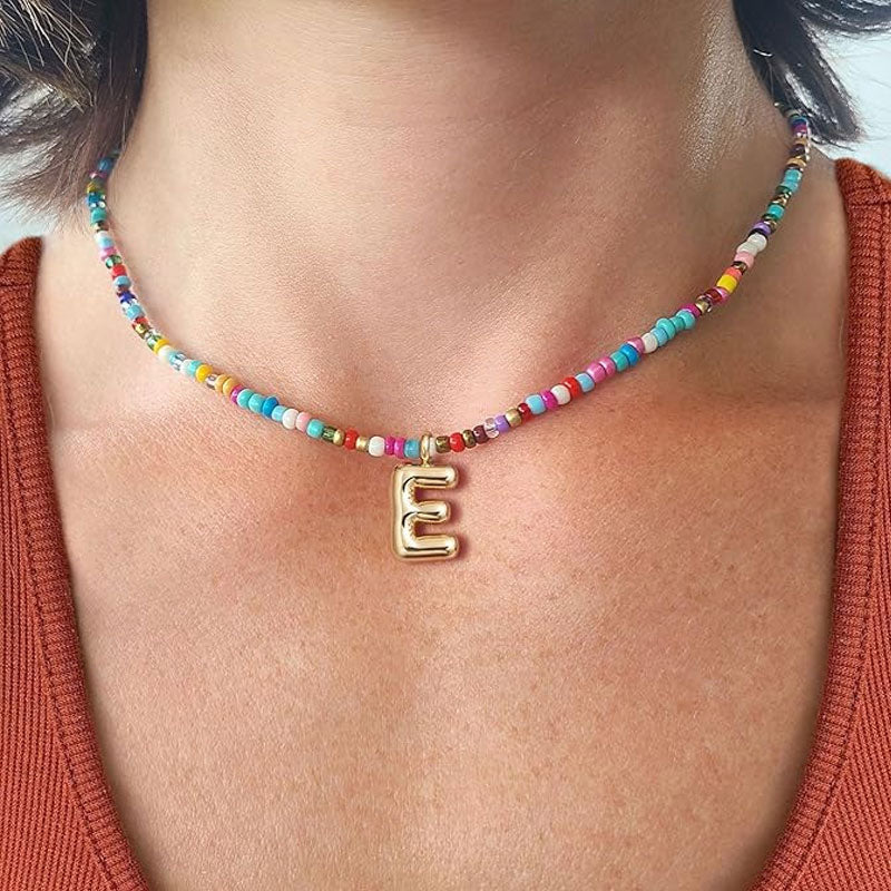 Beaded Initial Necklace