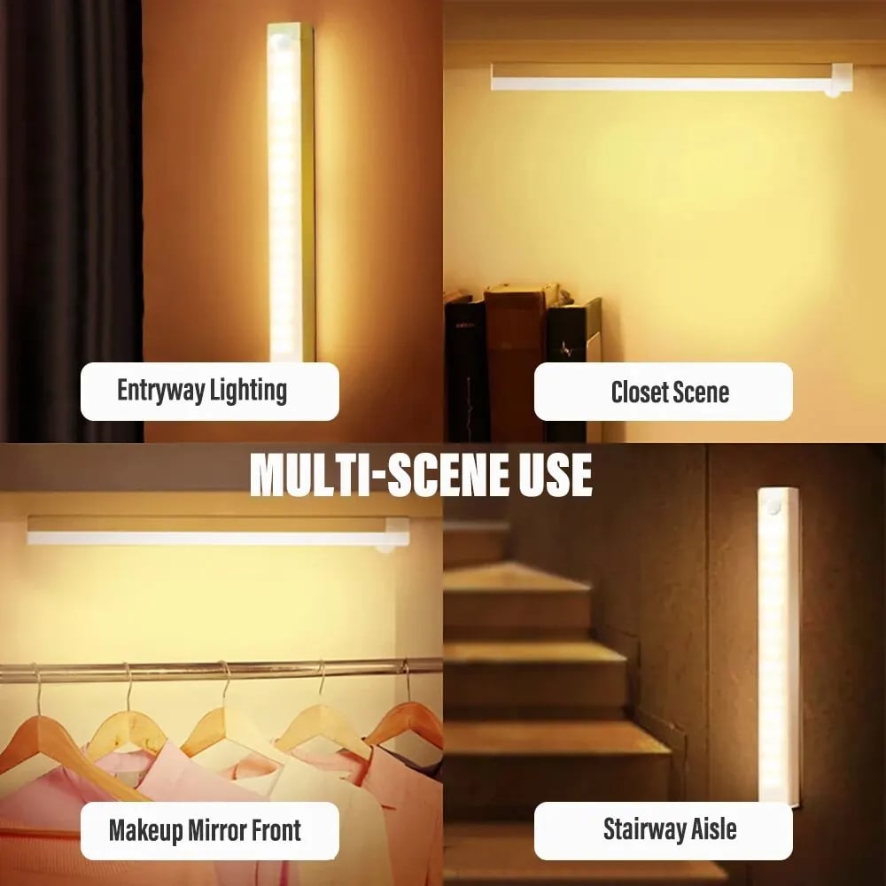 🔥NYÅRSREA - Uppladdningsbara LED-lampor utan stans Smart Sensor Magnetic