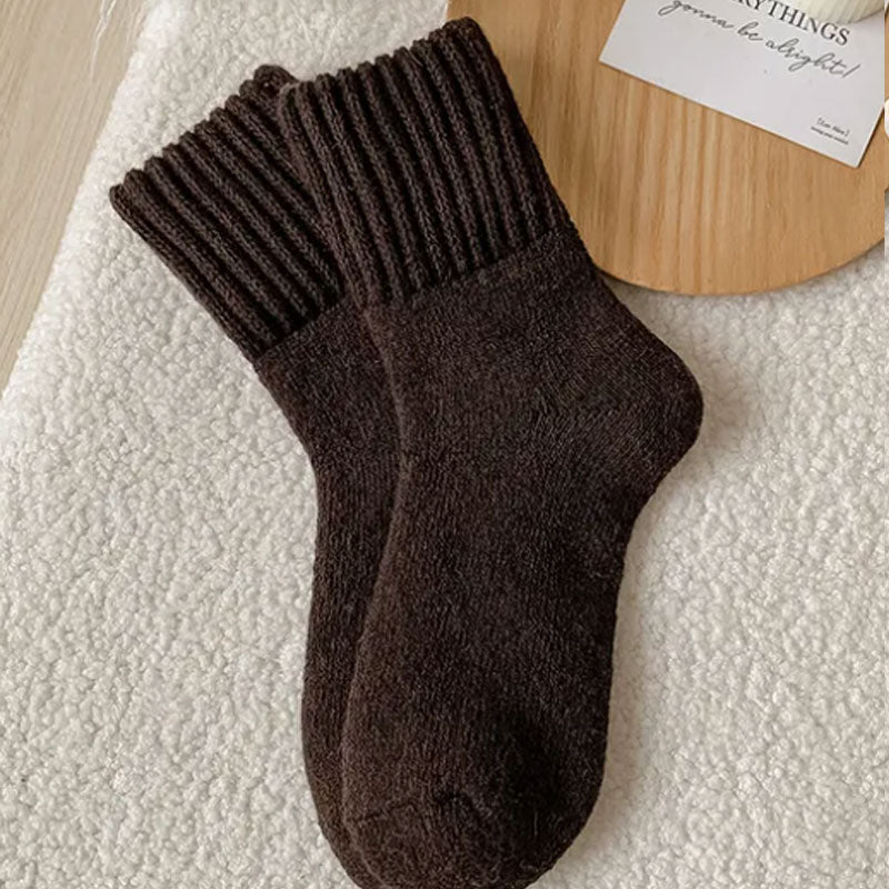 🧦 Värmande Ullstrumpor i Mellanhöjd