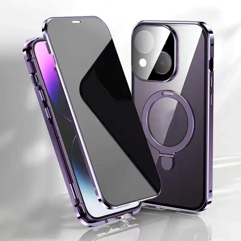 Magnetiskt fäste i metall för mobiltelefon (dubbelsidigt heltäckande)