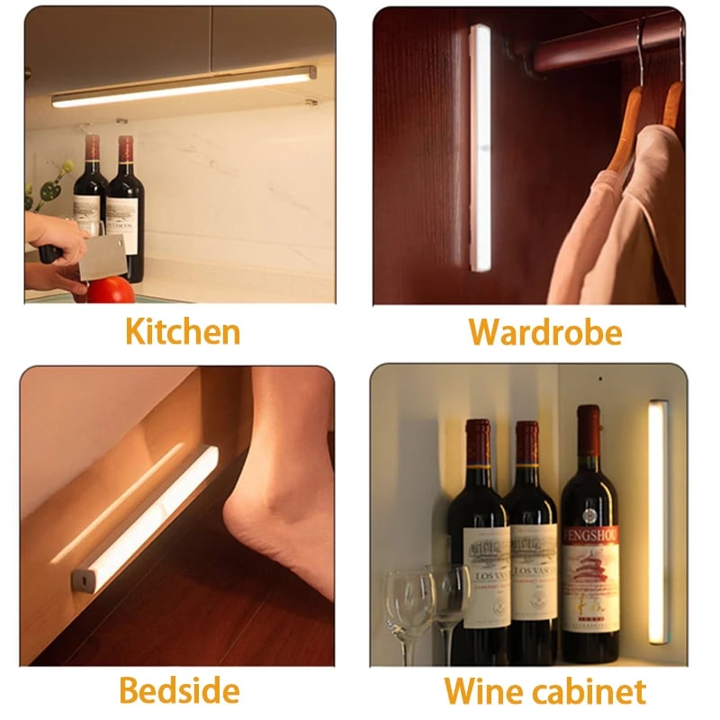 🔥NYÅRSREA - Uppladdningsbara LED-lampor utan stans Smart Sensor Magnetic