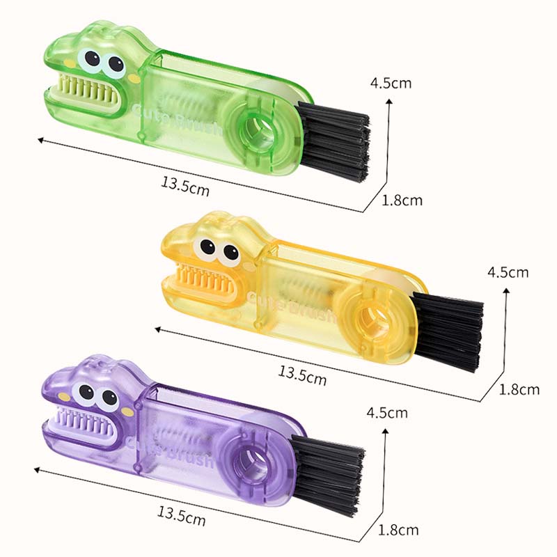 🐊 Krokodil Multifunktionell rengöringsborste - 3 borsthuvuden för alla kopptyper
