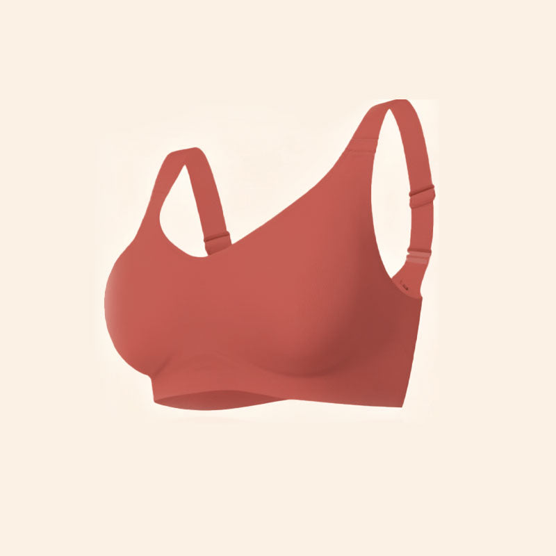Sömlös och bygelfri sport-bh i stor storlek