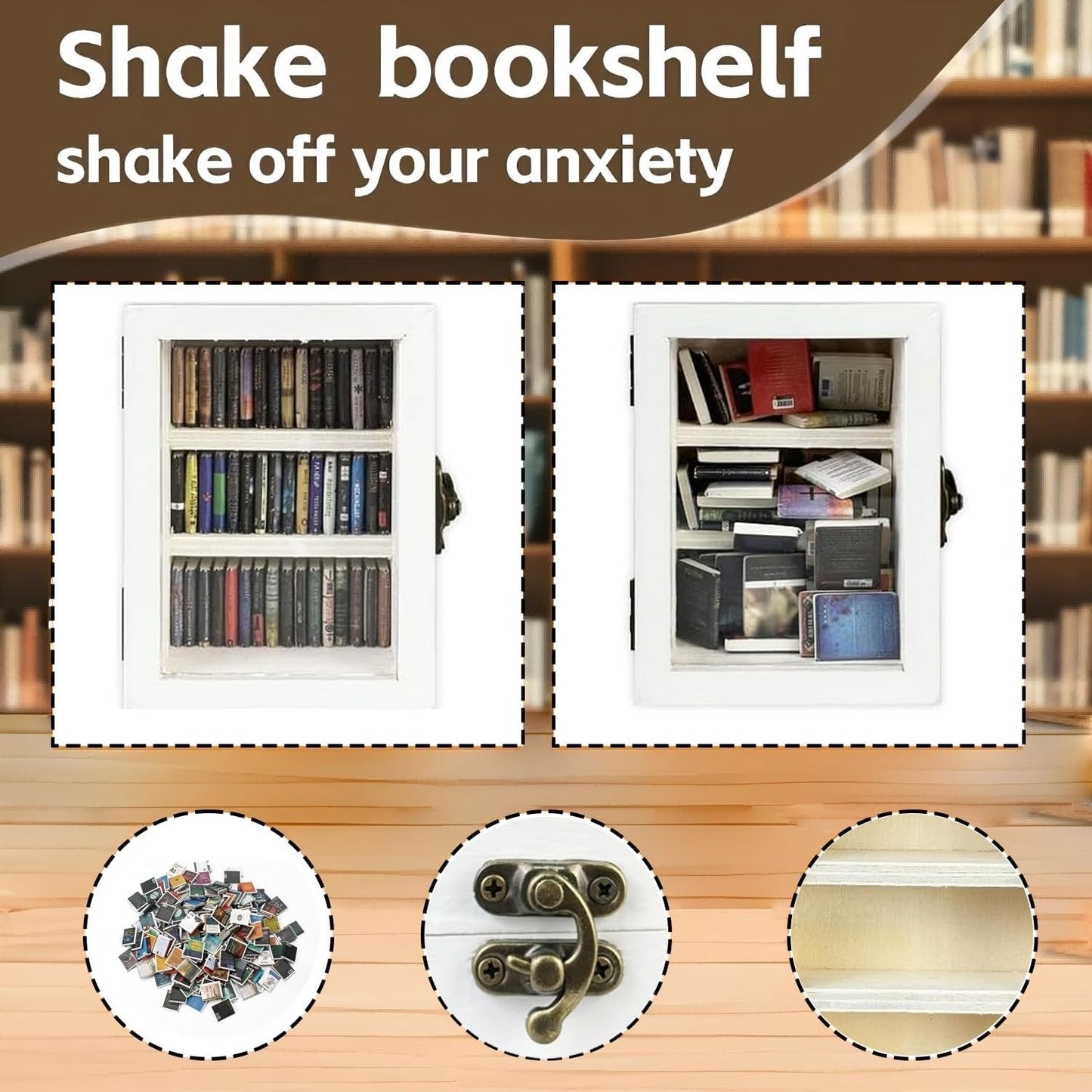 🎁Sista dagen 49% RABATT 📖Shake Bookshelf | Skaka av dig din ångest